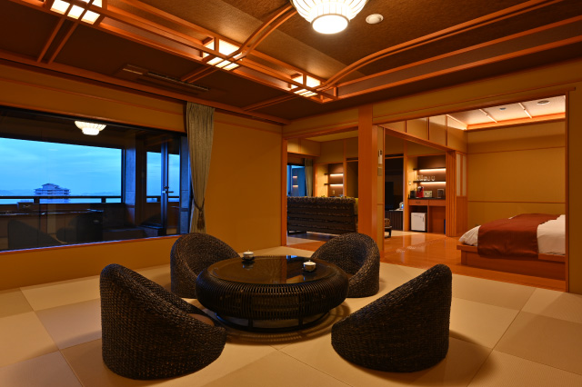 ・5th floor- premium floor Deluxe Japanese-Western Style Suite with an Open-Air Hot Spring Bath